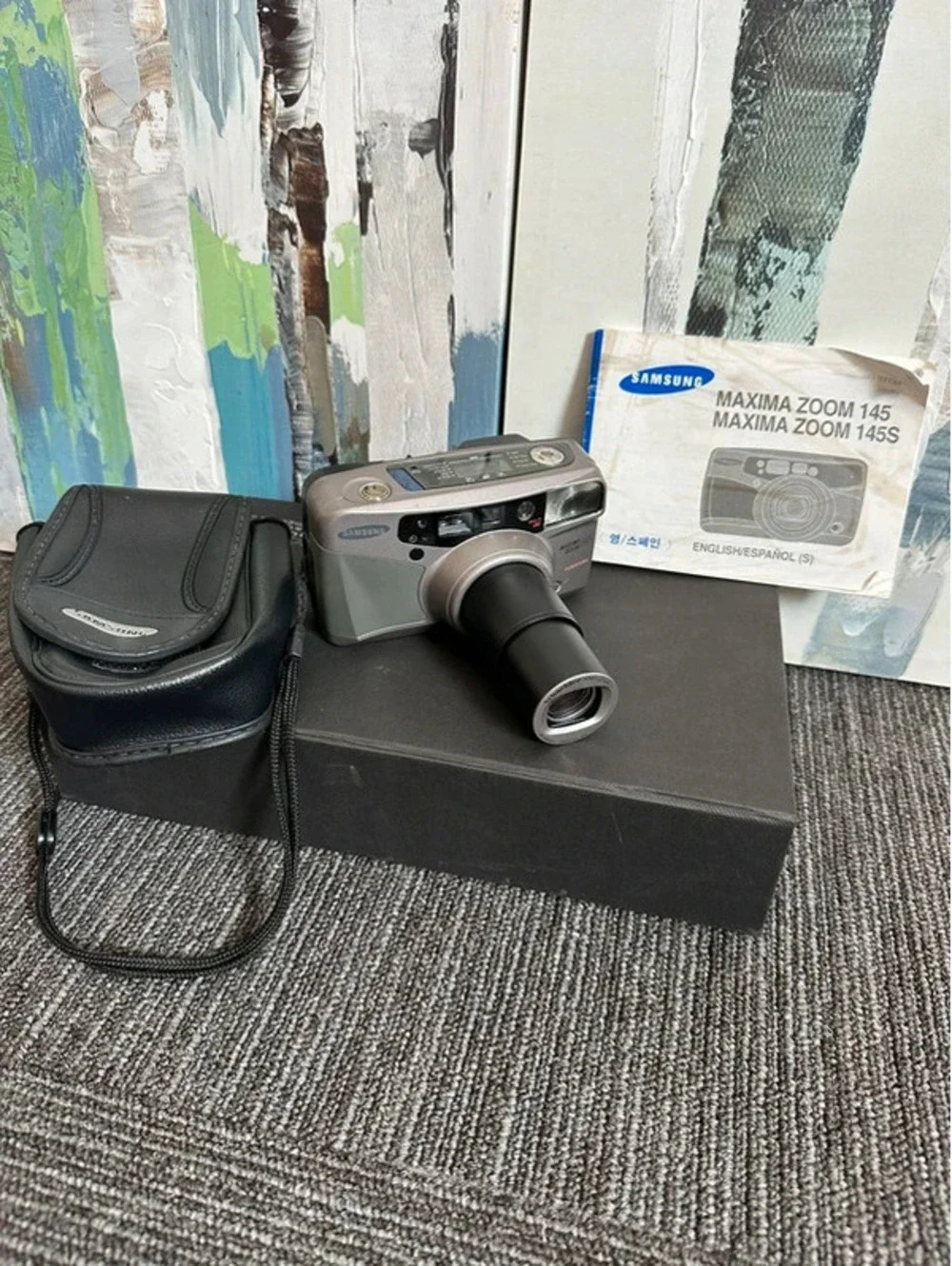 Samsung Maxima Zoom 145S 35mm Point & Shoot Film Camera w/ Case & Original Box